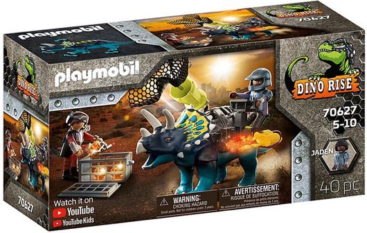Playmobil Dino Rise Τρικεράτωψ με Πανοπλία Κανόνι & Μαχητές για 5+ Ετών