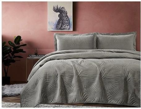 Σετ Μαξιλαροθήκες Liolios Home Ibiza Velvet 50x70cm 2τμχ Γκρι