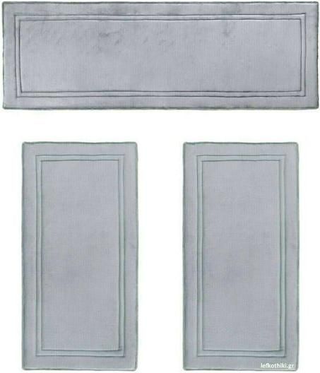 Σετ Χαλιά Κρεβατοκάμαρας Guy Laroche   Βελουτέ Μοντέρνα 3τμχ Γκρι