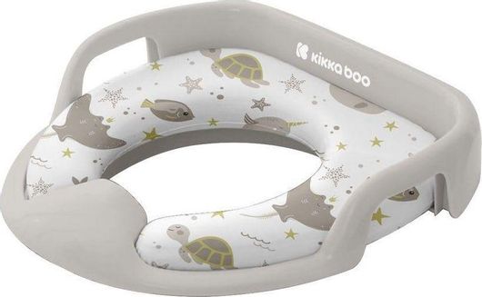 Παιδικό Κάθισμα Τουαλέτας Kikka Boo Εκπαιδευτικό με Λαβές 8.5x37x47.5cm Sea World Μπεζ