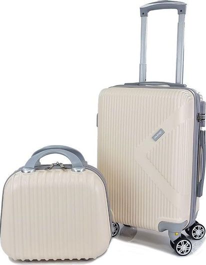 Βαλίτσες Playbags Collection PS828-18 Σετ 2τμχ Καμπίνας / Νεσεσέρ Μπεζ