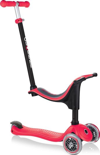 Παιδικό Πατίνι Globber Go-Up Sporty Τρίτροχο με Κάθισμα για 3+ Ετών Κόκκινο