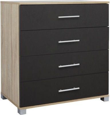 Συρταριέρα Briana HM2204.04 Μελαμίνης με 4 Συρτάρια Sonoma 75x40x83cm Γκρι