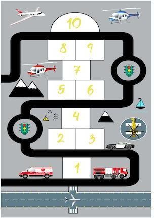 Παιδικό Χαλί Με Κρόσσια Γκρι 80x150cm Πάχους 5mm HM7678.10