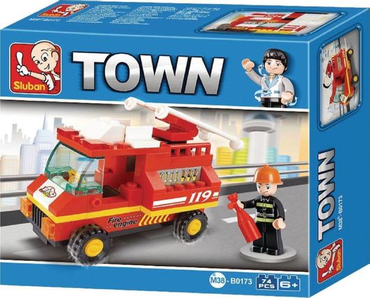 Τουβλάκια Sluban Town, Fire Truck M38-B0173 6+ Ετών 74τμχ