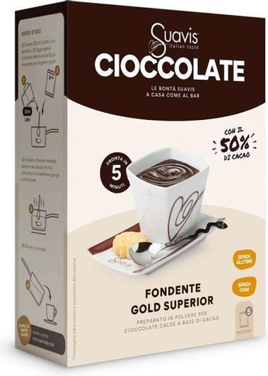 Ζεστή Σοκολάτα Suavis Gold Superior 160gr Μαύρη 