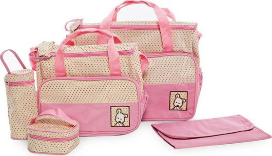 Τσάντα Αλλαξιέρα Beboulino 4500450008 Ώμου / Χειρός με Στρωματάκι Ροζ