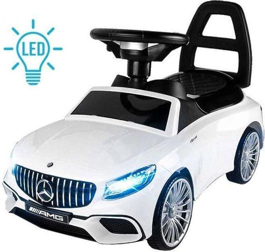 Περπατούρα Αυτοκινητάκι Ride On Mercedes 68x30x42cm Λευκό για 18+ Μηνών