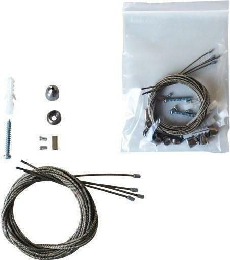 Ντίζα για Κρέμασμα Φωτιστικών Eurolamp 145-56190 Ασημί