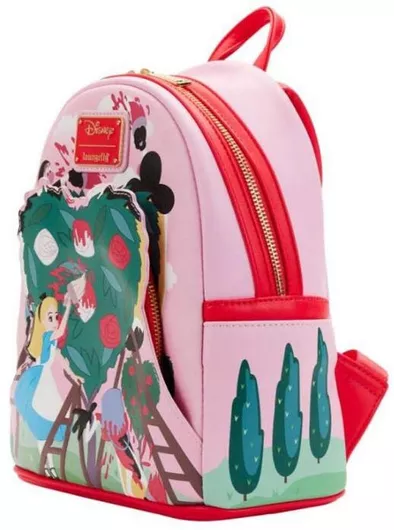 Παιδική Τσάντα Βόλτας Loungefly Disney Alice in Wonderland 26cm Ροζ