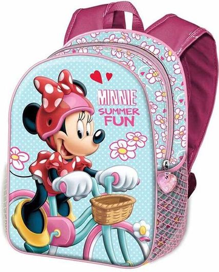 Σχολική Τσάντα Δημοτικού Karactermania Disney Minnie Bike 3D 31cm Πολύχρωμο