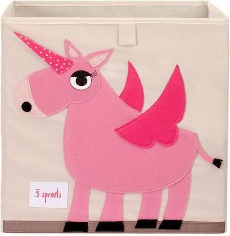 Παιδικό Καλάθι Αποθήκευσης 3 Sprouts Τετράγωνο Unicorn