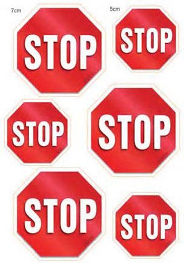 Πινακίδα Nakas "STOP" 6x5-7cm Αυτοκόλλητο