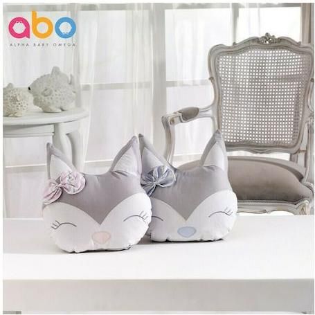 Βρεφικό Διακοσμητικό Μαξιλάρι Κούνιας Abo Αλεπού Ροζ