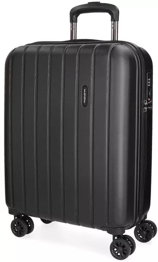 Βαλίτσα Ταξιδίου Movom Καμπίνας Σκληρή Ύψους 55cm με 4 Ρόδες Μαύρο
