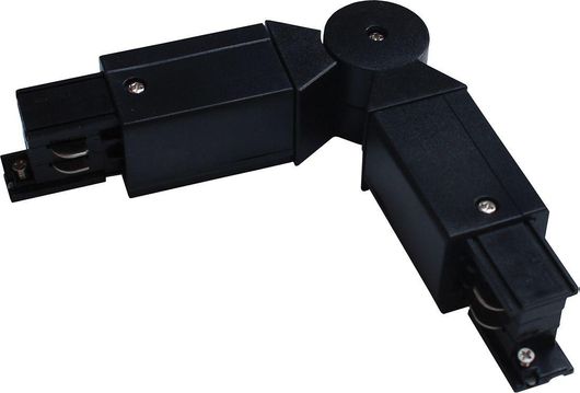 Σύνδεσμος Ράγας Φωτιστικού Eurolamp 145-55169 από Αλουμίνιο Μεταβλητός Γωνία 4 Γραμμών για Σποτ Μαύρο