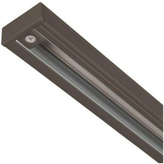 Ράγα Φωτιστικού Eurolamp 145-55131 από Αλουμίνιο 2 Καλωδίων 1m για Σποτ Μαύρο