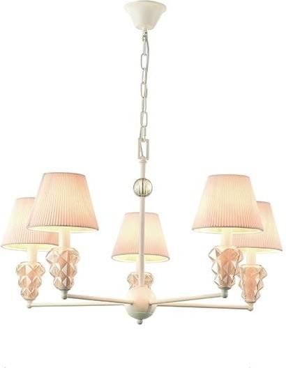 Πολυέλαιος Aca EG168455PWA Πεντάφωτο Λευκό/Κεχριμπάρι