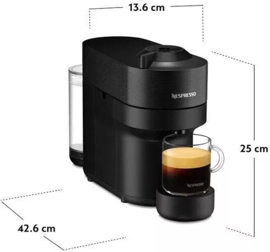 Καφετιέρα για Κάψουλες De'Longhi Vertuo Pop ENV90.B για Vertuo Πίεσης 15bar Μαύρο