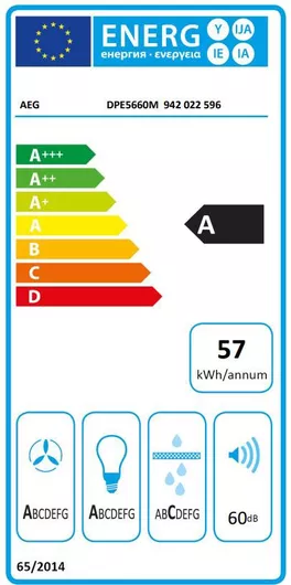 AEG DPE5660M Συρόμενος Απορροφητήρας 60cm Inox