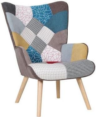 Πολυθρόνα ArteLibre Briar Ύφασμα 96x69x73cm Πολύχρωμο