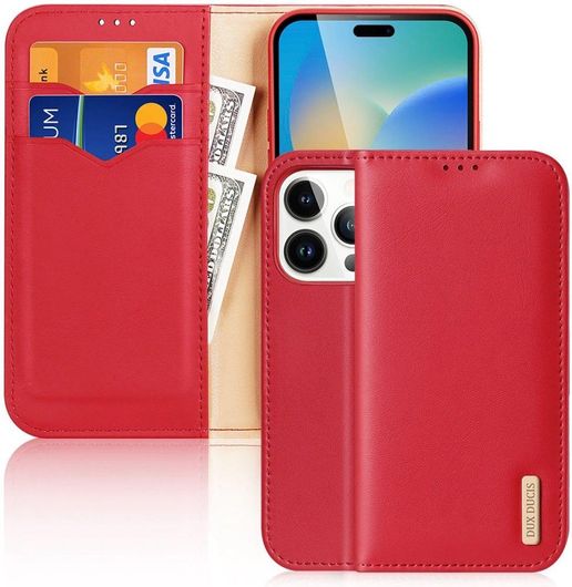 Dux Ducis Hivo Wallet Δερμάτινο Κόκκινο iPhone 14 Pro