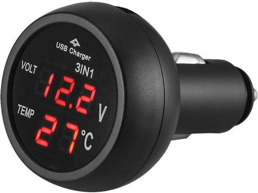 Βολτόμετρο Αυτοκινήτου VST-706 Ψηφιακό Μαύρο