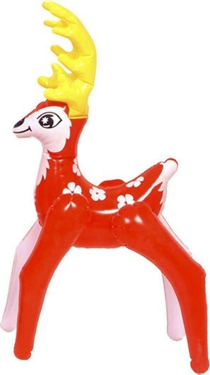 Χριστουγεννιάτικο Διακοσμητικό Ελάφι Xmasfest 11362 Φουσκωτό 66cm Κόκκινο