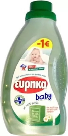 Υγρό Απορρυπαντικό Ρούχων Ευρηκα Βρεφικό Χαμομήλι 19 Μεζούρες