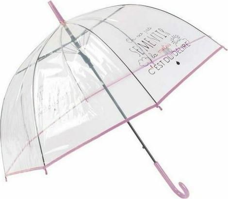 Γυναικεία Ομπρέλα Βροχής με Μπαστούνι PL363 Ροζ