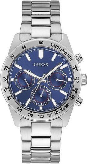 Ανδρικό Ρολόι Guess GW0329G1 Μεταλλικό Μπρασελέ Ασημί