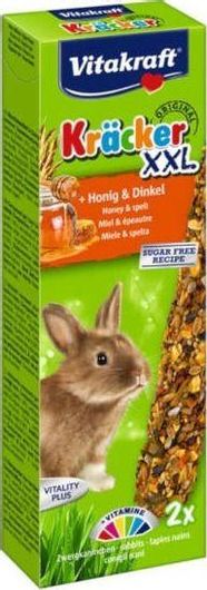 Τροφή Τρωκτικών Vitakraft Kracker Honey & Dinkel XXL Στικ Κουνελιών Μέλι 180gr