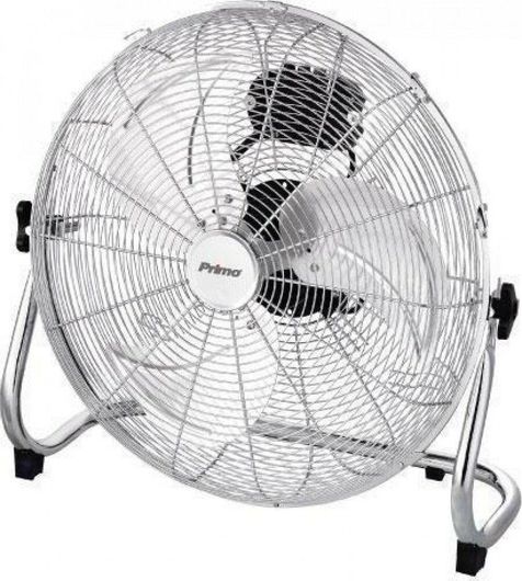 Primo PRFF-80409 Ανεμιστήρας Δαπέδου 90W Διαμέτρου 40cm Ασημί