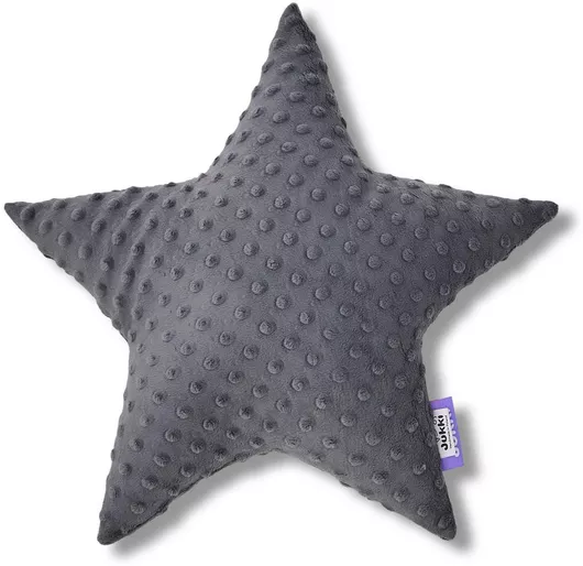 Διακοσμητικό Μαξιλάρι Κούνιας Jukki 5907534750591 Αστέρι 40x40cm Γκρι