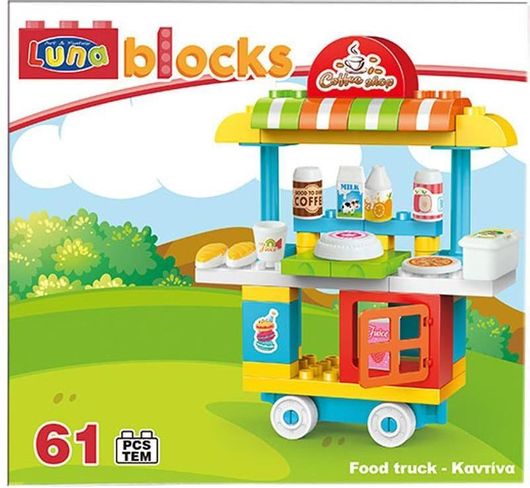 Τουβλάκια Luna Toys Καντίνα 61τμχ για 3+ Ετών