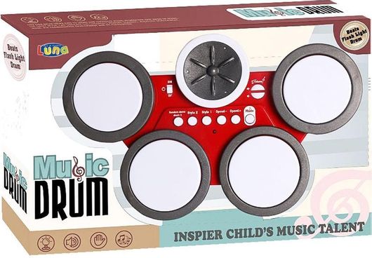 Μουσικό Παιχνίδι Luna Toys Ντραμς για 3+ Ετών Κόκκινο