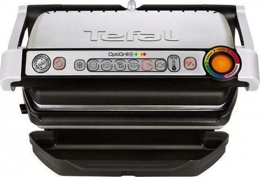 Tefal OptiGrill+ GC712D Τοστιέρα Γκριλιέρα με Αποσπώμενες Πλάκες 2000W Inox