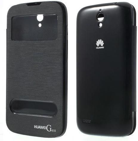 Θήκη Κινητού Wallet για Huawei Ascend G610 Δερματίνη Μαύρο