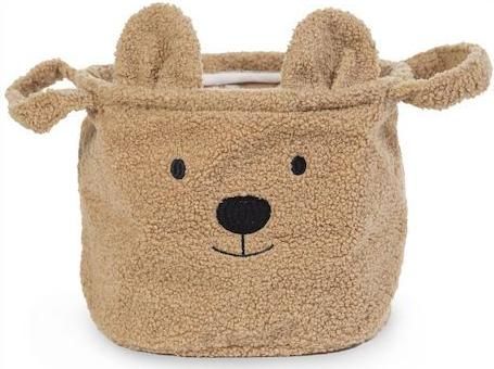 Παιδικό Κουτί Αποθήκευσης Childhome Teddy Brown Υφασμάτινο 25x25x20cm Μπεζ