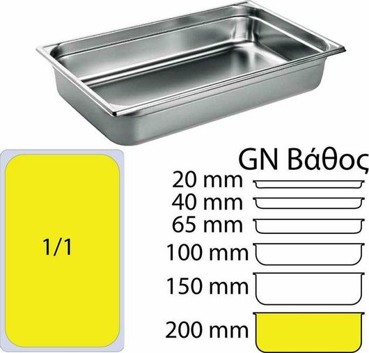 Σκεύος Τροφίμων Matfer MF741020 Inox GN1/1 325x530mm 28lt