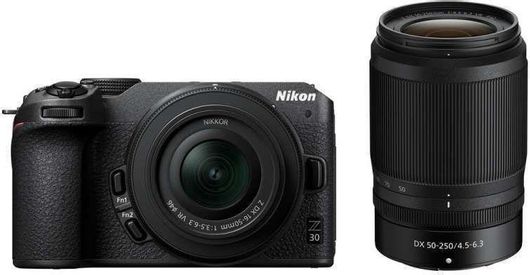 Mirrorless Φωτογραφική Μηχανή Nikon Z 30 Crop Frame Kit Z DX 16-50mm F3.5-6.3 VR + Z DX 50-250mm F4.5-6.3 VR Μαύρο
