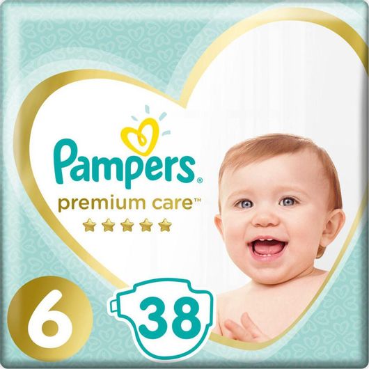 Πάνες Pampers Premium Care Νο.6 13kg+ Jumbo Pack 38τμχ