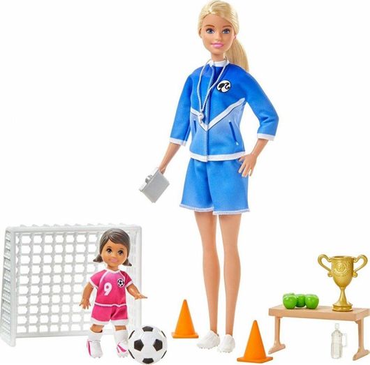 Κούκλα Mattel Barbie Soccer Coach 1τμχ για 3+ Ετών