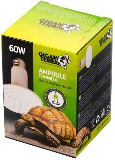 Λάμπα Θέρμανσης για Ενυδρεία Ερπετών GiganTerra Ceramic Heat Emitter Κεραμική 60W