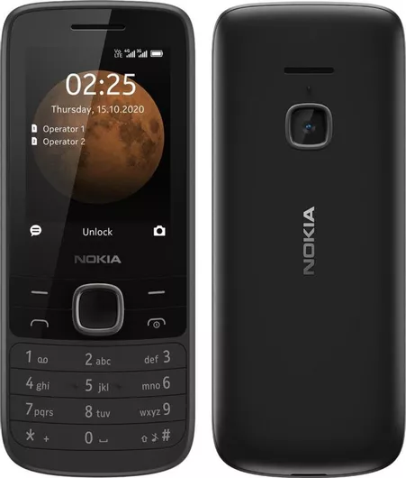 Κινητό Απλής Χρήσης Nokia 225 4G Dual SIM με Κουμπιά Μαύρο