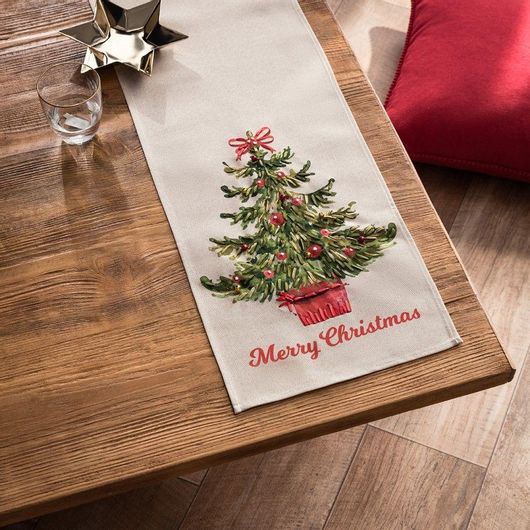 Χριστουγεννιάτικο Ράνερ Gofis Home GF-10-01-359-2 28x120cm Εκρού