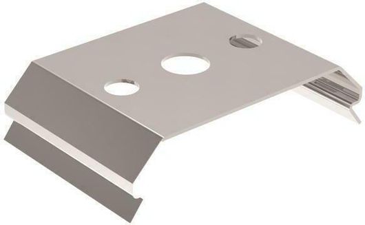 Βάση Φωτιστικού Eurolamp 147-70786 A5075 από Αλουμίνιο Εξωτερικής Τοποθέτησης Ασημί