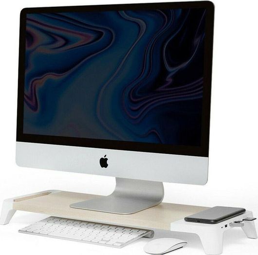 Βάση Οθόνης Υπολογιστή POUT EYES 02401-W Επιτραπέζια Λευκό