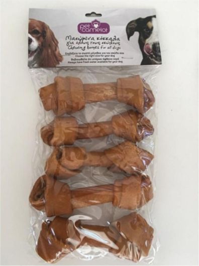 Κόκκαλο Σκύλου Pet Camelot Κόμπος Καπνιστό 11.43cm 30gr 5τμχ
