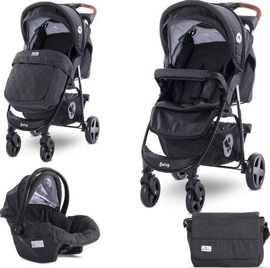 Πολυκαρότσι 2 σε 1 Lorelli Daisy Set Μαύρο